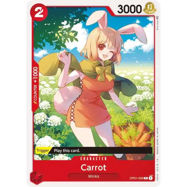 One Piece Trading Card Game Romance Dawn Common Carrot OP01-009
