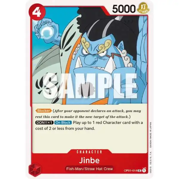 One Piece Trading Card Game Romance Dawn Uncommon Jinbe OP01-014