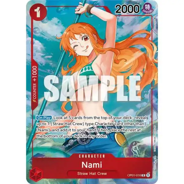 One Piece Trading Card Game Romance Dawn Rare Nami OP01-016 [Parallel]