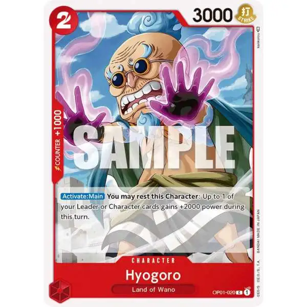 One Piece Trading Card Game Romance Dawn Common Hyogoro OP01-020