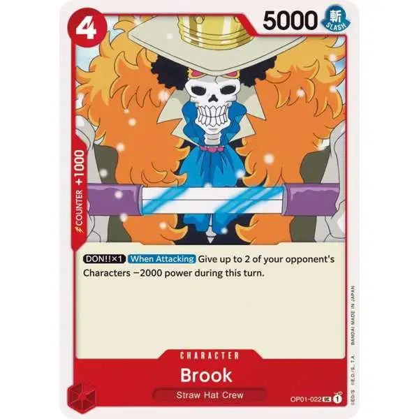 One Piece Trading Card Game Romance Dawn Uncommon Brook OP01-022