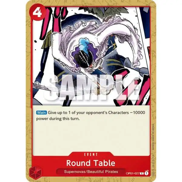 One Piece Trading Card Game Romance Dawn Common Round Table OP01-027