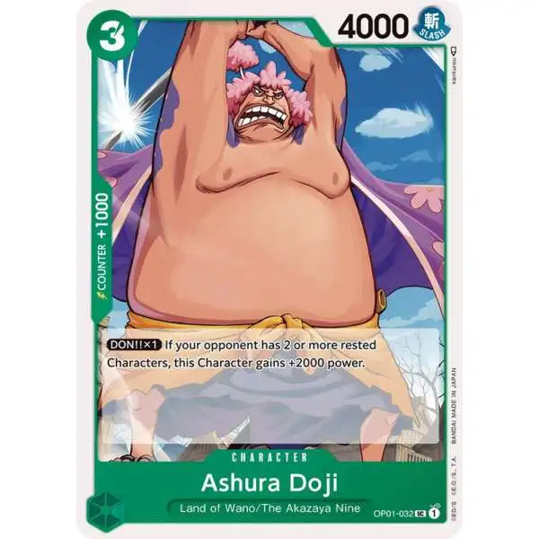 One Piece Trading Card Game Romance Dawn Uncommon Ashura Doji OP01-032