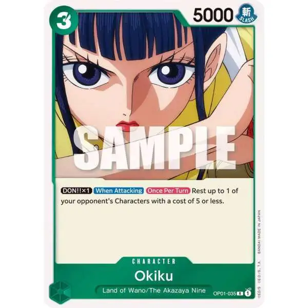 One Piece Trading Card Game Romance Dawn Rare Okiku OP01-035