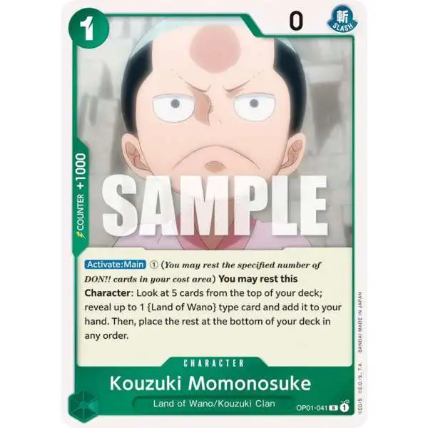 One Piece Trading Card Game Romance Dawn Rare Kouzuki Momonosuke OP01-041