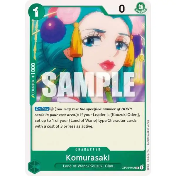 One Piece Trading Card Game Romance Dawn Uncommon Komurasaki OP01-042