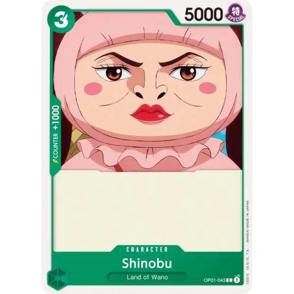 One Piece Trading Card Game Romance Dawn Common Shinobu OP01-043