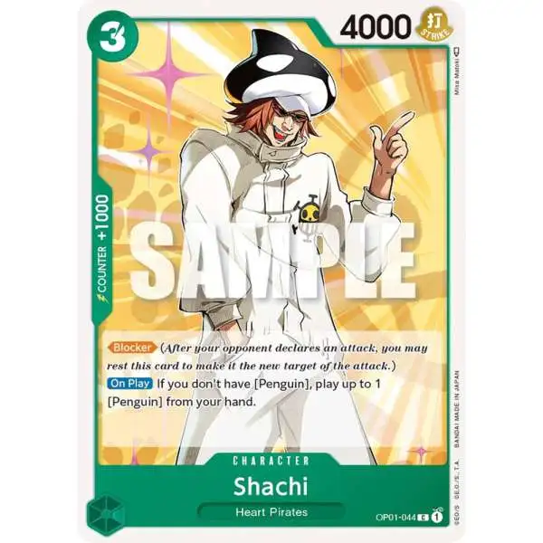 One Piece Trading Card Game Romance Dawn Common Shachi OP01-044