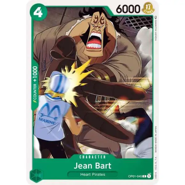 One Piece Trading Card Game Romance Dawn Common Jean Bart OP01-045