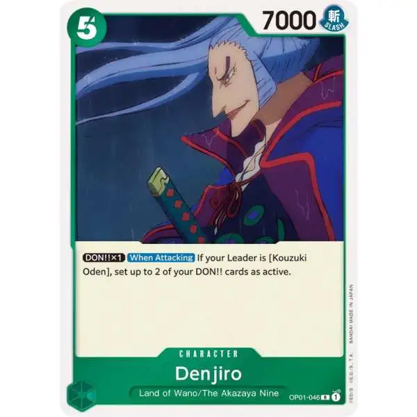 One Piece Trading Card Game Romance Dawn Rare Denjiro OP01-046