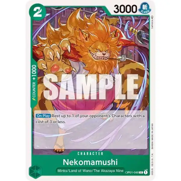 One Piece Trading Card Game Romance Dawn Common Nekomamushi OP01-048