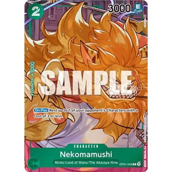 One Piece Trading Card Game Romance Dawn Common Nekomamushi OP01-048 [Box Topper]