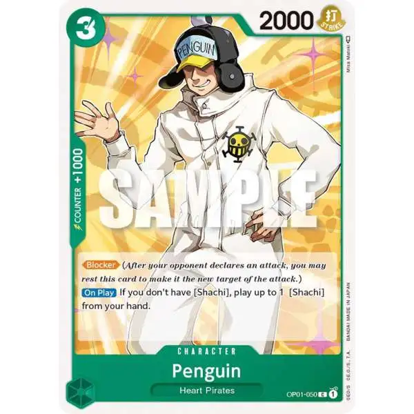 One Piece Trading Card Game Romance Dawn Common Penguin OP01-050