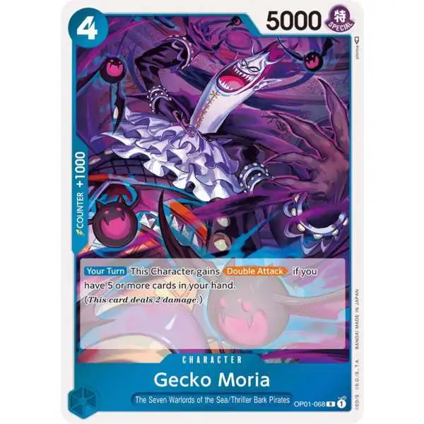 One Piece Trading Card Game Romance Dawn Rare Gecko Moria OP01-068