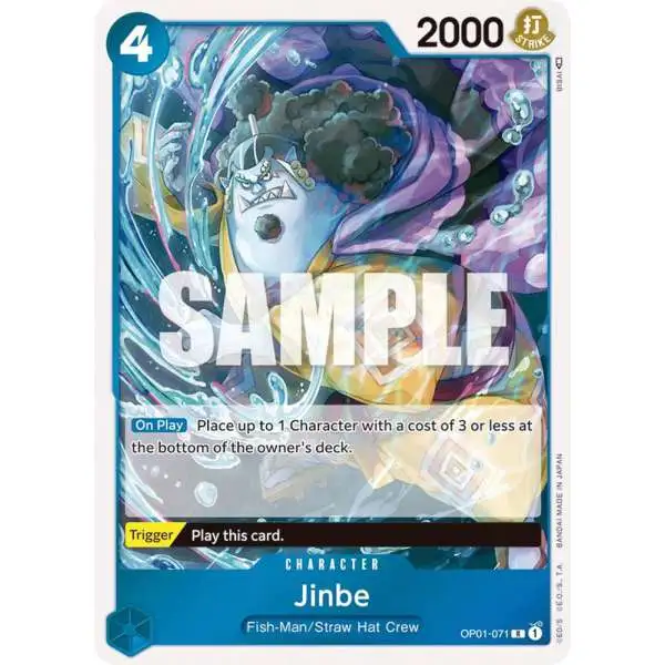 One Piece Trading Card Game Romance Dawn Rare Jinbe OP01-071 [071]