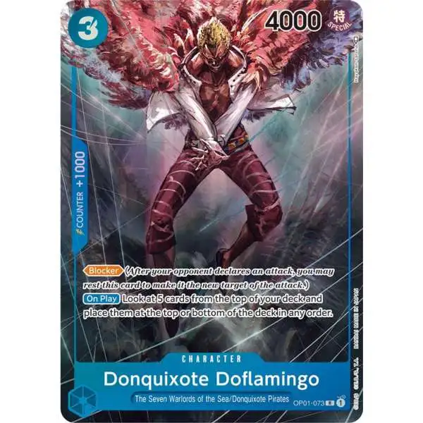 One Piece Trading Card Game Romance Dawn Rare Donquixote Doflamingo OP01-073 [Parallel]