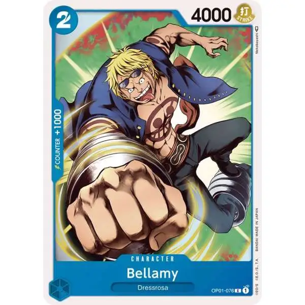 One Piece Trading Card Game Romance Dawn Common Bellamy OP01-076