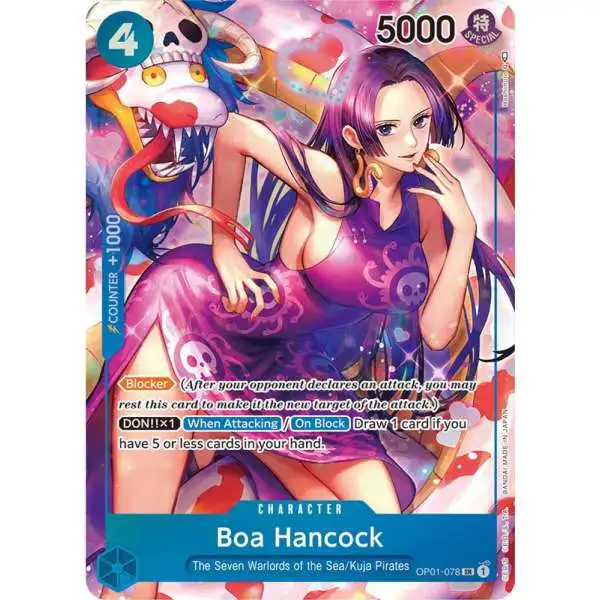 One Piece Trading Card Game Romance Dawn Super Rare Boa Hancock OP01-078 [Parallel]