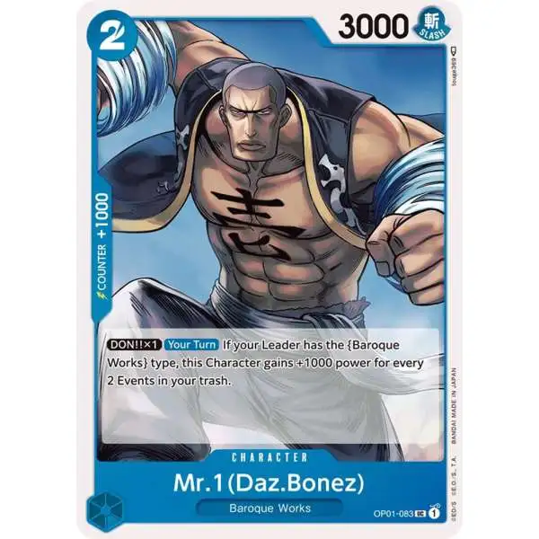 One Piece Trading Card Game Romance Dawn Uncommon Mr. 1 OP01-083 [Daz.Bonez]