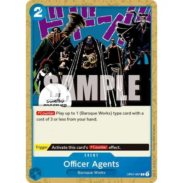 One Piece Trading Card Game Romance Dawn Common Officer Agents OP01-087