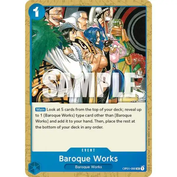 One Piece Trading Card Game Romance Dawn Uncommon Baroque Works OP01-090