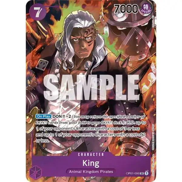 One Piece Trading Card Game Romance Dawn Super Rare King OP01-096 [Parallel]