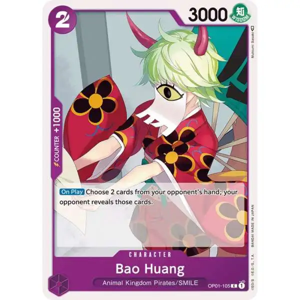 One Piece Trading Card Game Romance Dawn Common Bao Huang OP01-105