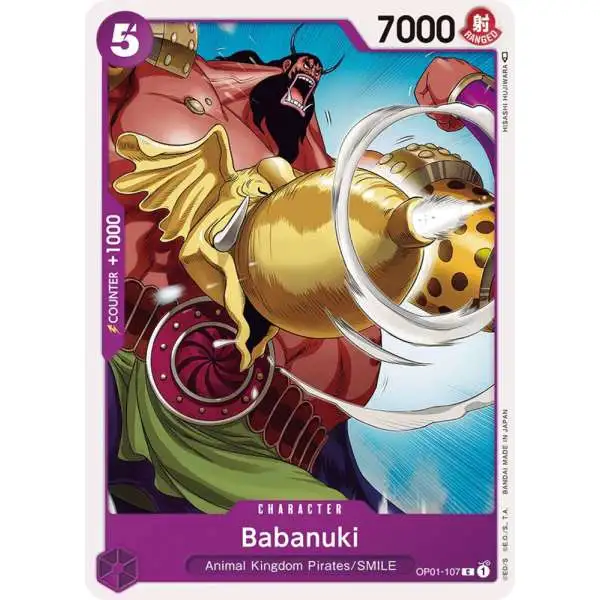 One Piece Trading Card Game Romance Dawn Common Babanuki OP01-107