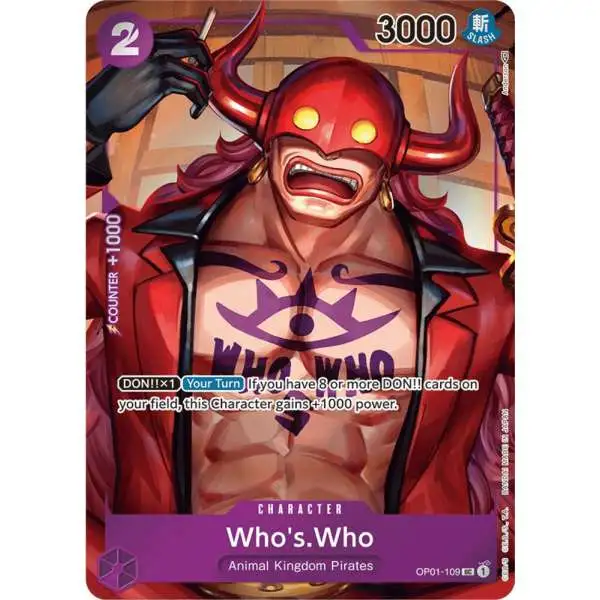 One Piece Trading Card Game Romance Dawn Uncommon Who's.Who OP01-109 [Box Topper]