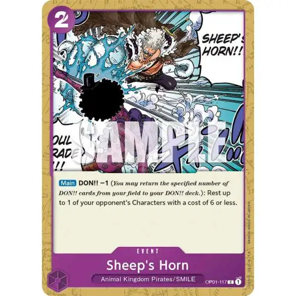 One Piece Trading Card Game Romance Dawn Common Sheep's Horn OP01-117