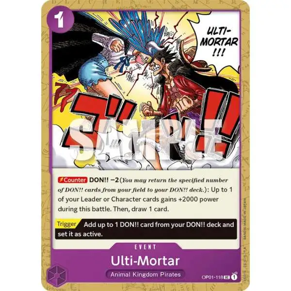 One Piece Trading Card Game Romance Dawn Uncommon Ulti-Mortar OP01-118