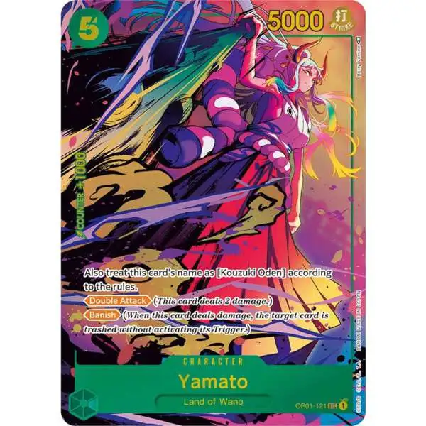 One Piece Trading Card Game Romance Dawn Secret Rare Yamato OP01-121 [Parallel]