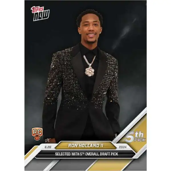 NBA Detroit Pistons 2024 NOW Basketball Ron Holland II D-4 [Rookie Card, 5th Overall Draft Pick]