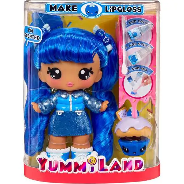 Yummiland Make Lipgloss Rory Blueberry with Num Nom Goodie LARGE Doll with Pet [Scented!]