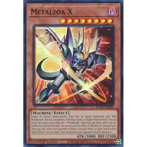 YuGiOh Trading Card Game Rage of the Abyss Super Rare Metalzoa X ROTA-EN006
