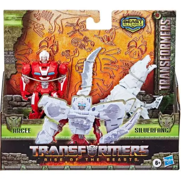 Transformers Rise of the Beasts Combiners Arcee & Silverfang Action Figure 2-Pack [Beast Alliance]