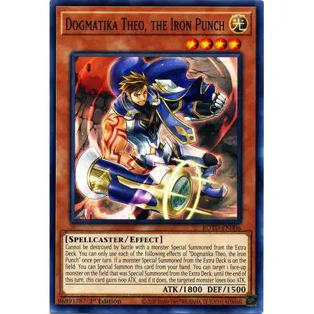 YuGiOh Rise of the Duelist Common Dogmatika Theo, the Iron Punch ROTD-EN006