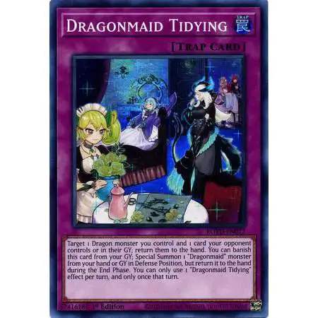 YuGiOh Rise of the Duelist Super Rare Dragonmaid Tidying ROTD-EN077