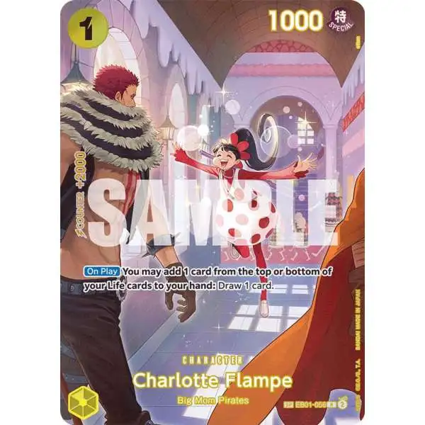 One Piece Trading Card Game Royal Blood Rare Charlotte Flampe EB01-056 [SP]