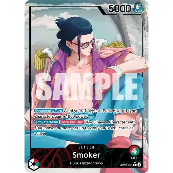 One Piece Trading Card Game Royal Blood Leader Smoker OP10-001 [Parallel]