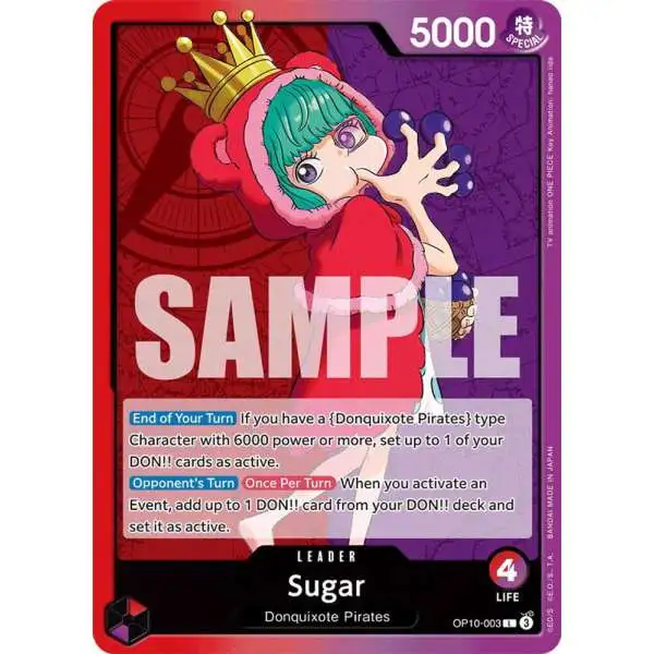 One Piece Trading Card Game Royal Blood Leader Sugar OP10-003