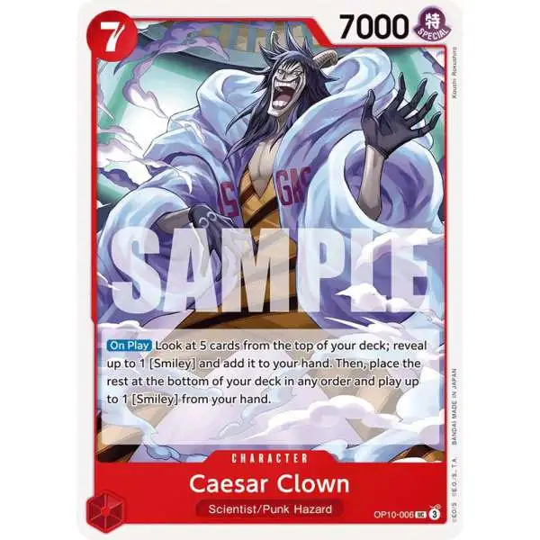 One Piece Trading Card Game Royal Blood Uncommon Caesar Clown OP10-006