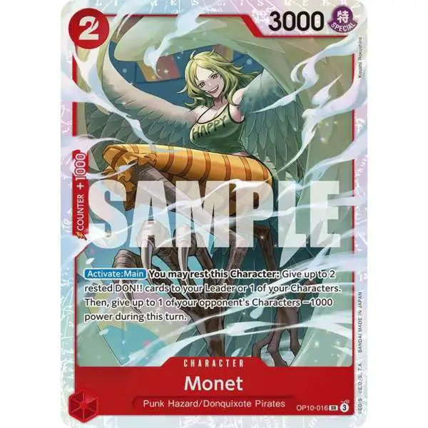 One Piece Trading Card Game Royal Blood Super Rare Monet OP10-016