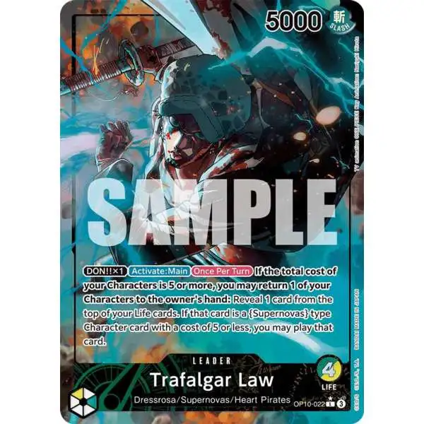 One Piece Trading Card Game Royal Blood Leader Trafalgar Law OP10-022 [Parallel]