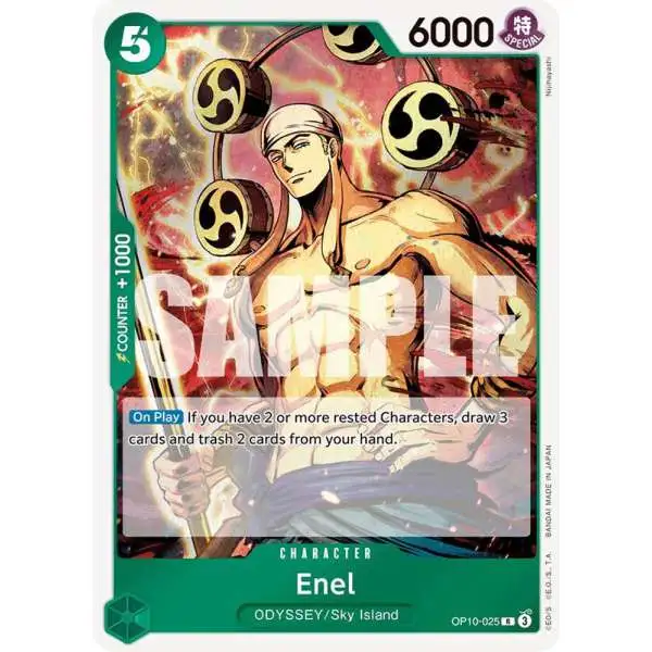 One Piece Trading Card Game Royal Blood Rare Enel OP10-025