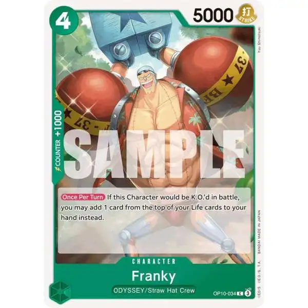 Sale! One Piece Card Game TCG Franky [OP_OP04-063R] Holo
