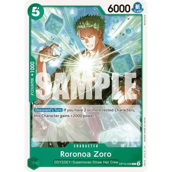 One Piece Trading Card Game Royal Blood Common Roronoa Zoro OP10-038