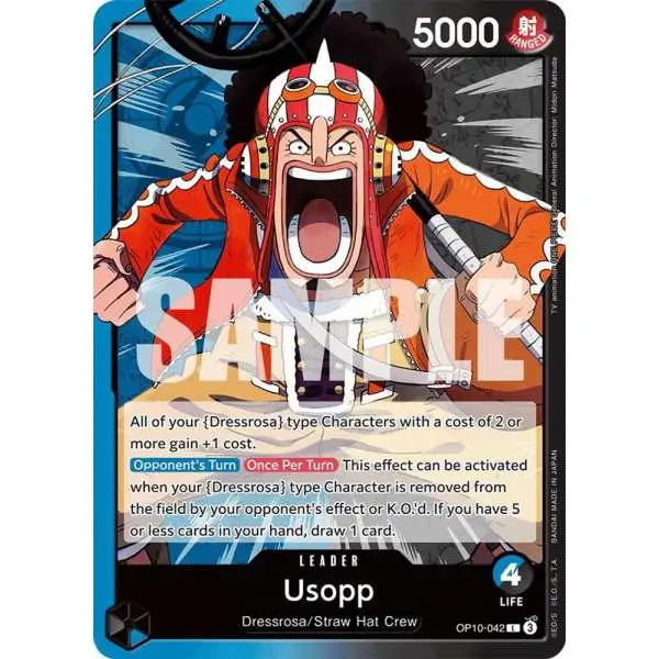 One Piece Trading Card Game Royal Blood Leader Usopp OP10-042