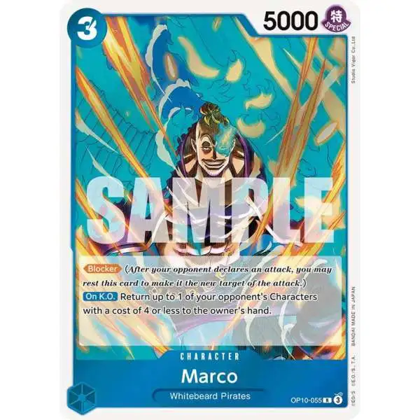 One Piece Trading Card Game Royal Blood Rare Marco OP10-055