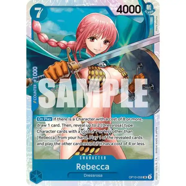 One Piece Trading Card Game Royal Blood Super Rare Rebecca OP10-058